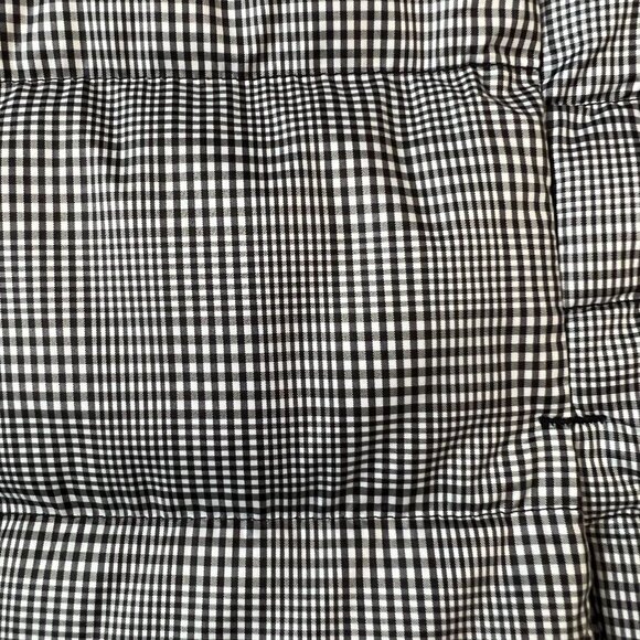 NEW Lands End Black White Check Down Puffer Vest Sz S - Picture 5 of 11